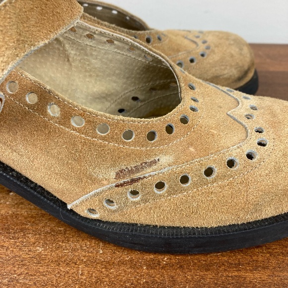 Mary Jane Brown Suede Heeled Shoes Women’s Size 8B Made Spain Spirit Of The 20s. - Picture 5 of 12